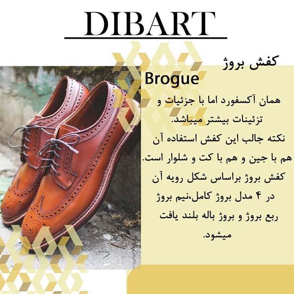 انواع کفش مردانه