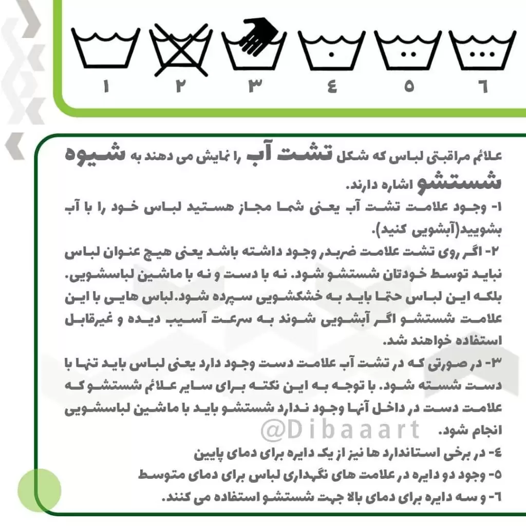 لیبل ها و برچسب های مراقبتی بر روی لباس